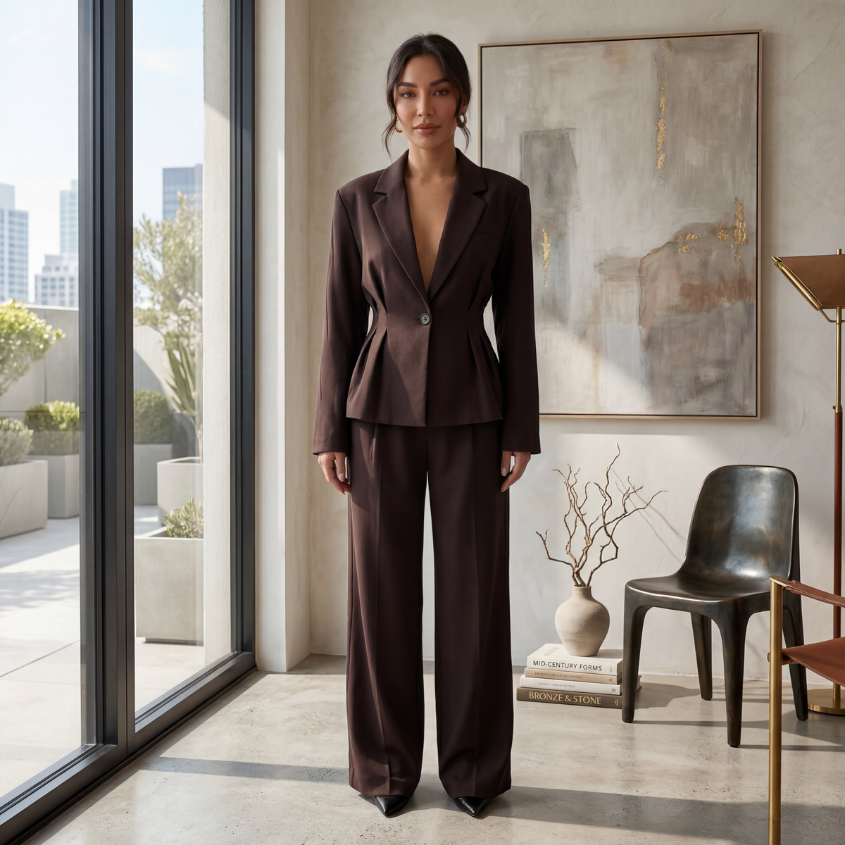 CONJUNTO BLAZER | MARRÓN