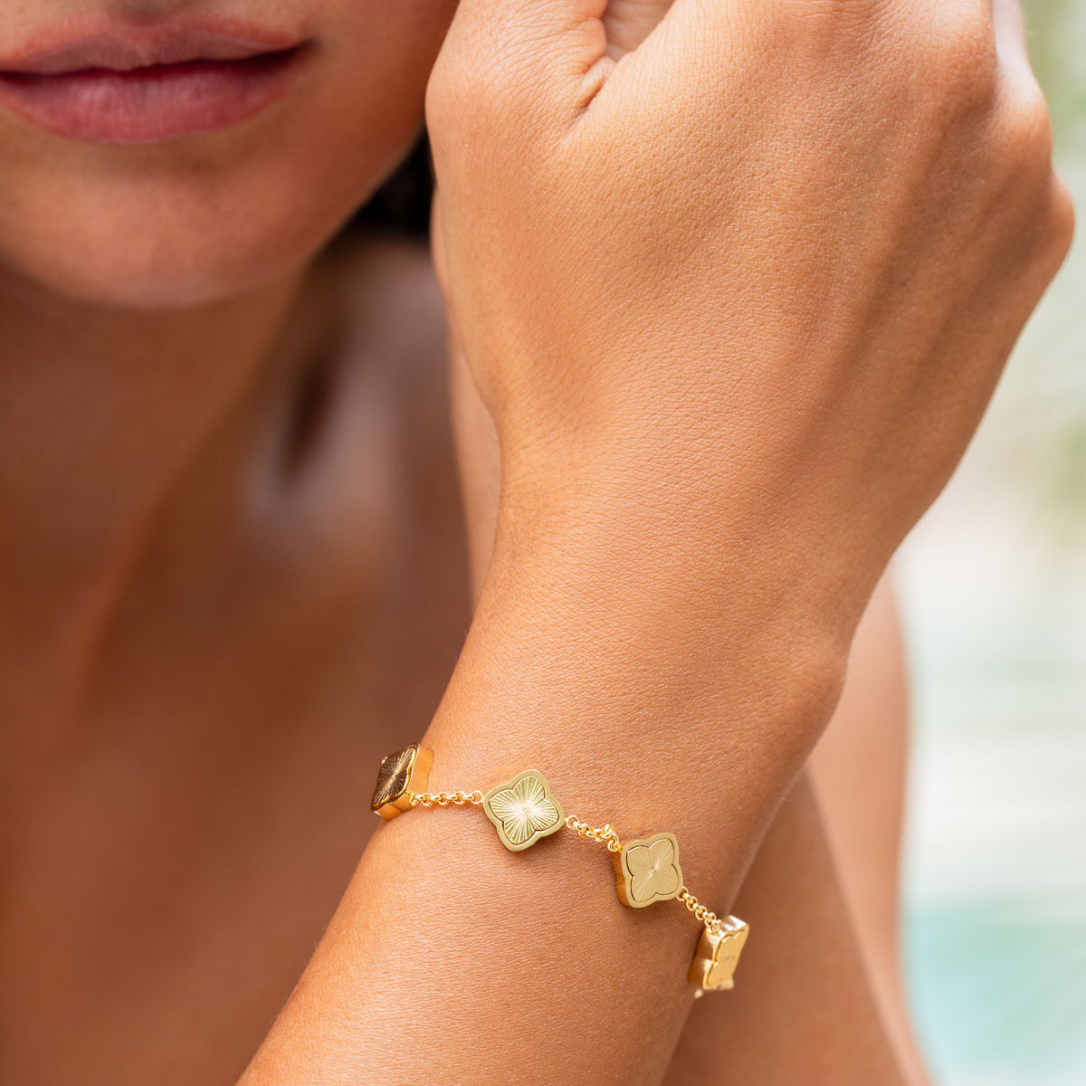 PULSERA TRÉBOL | ORO 18 K