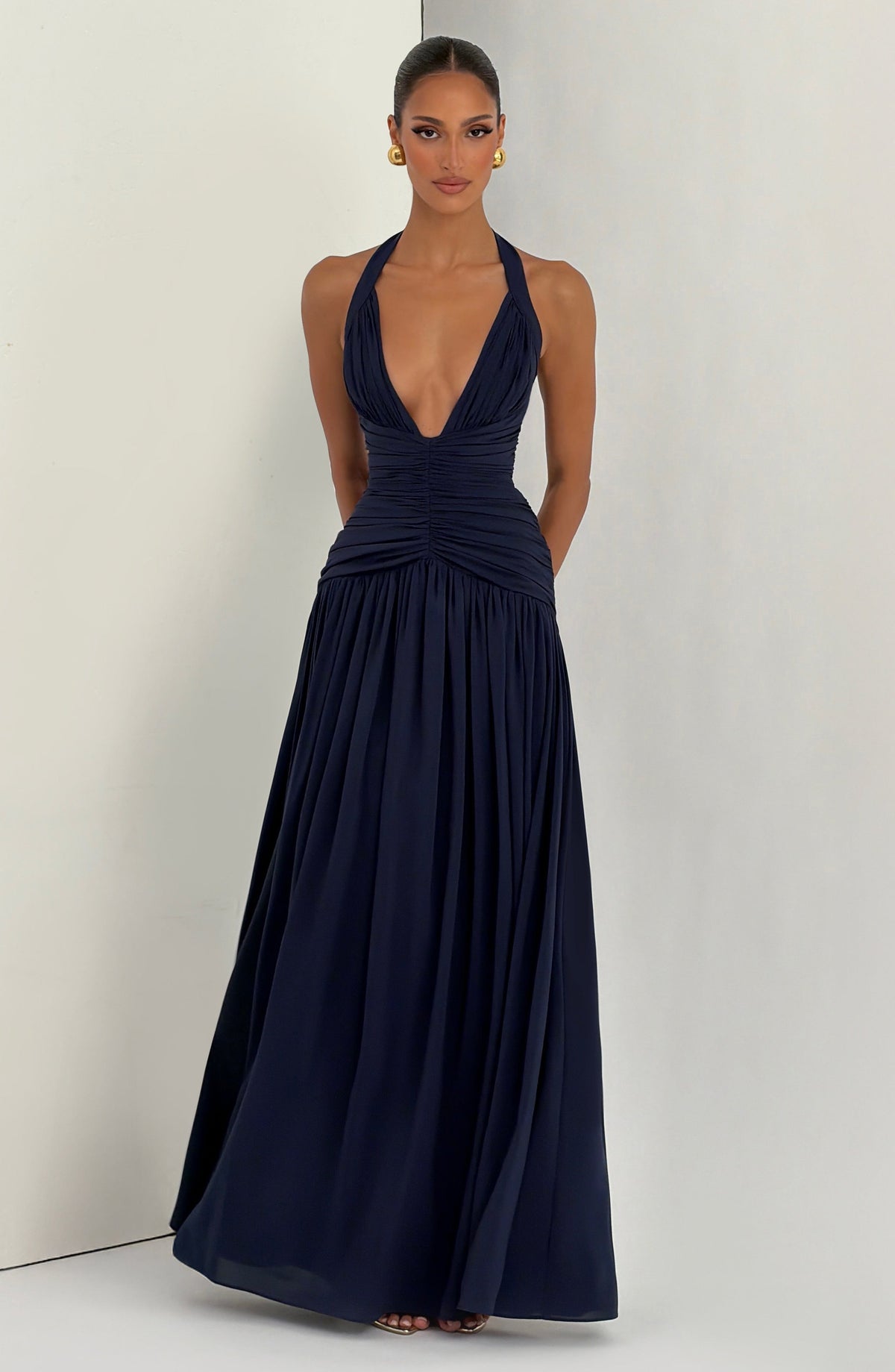 VESTIDO LARGO | AMARIS MARINO