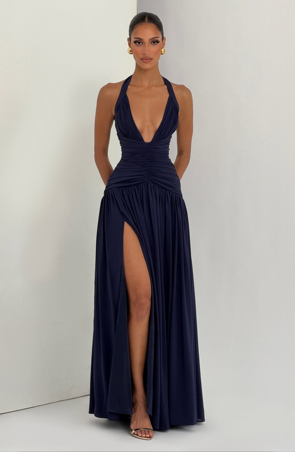 VESTIDO LARGO | AMARIS MARINO
