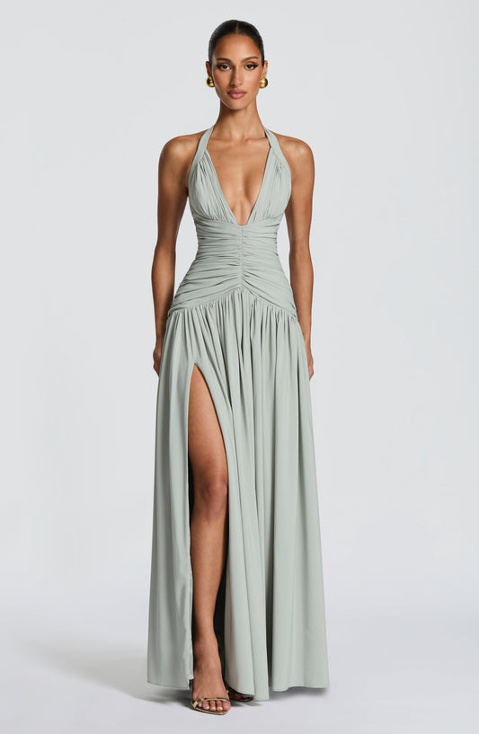 VESTIDO LARGO | AMARIS SALVIA