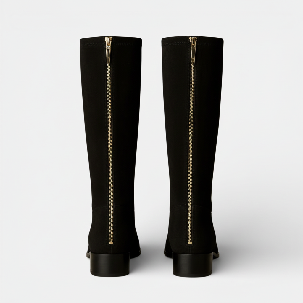 BOTAS ALTAS DE ANTE | TACÓN BAJO