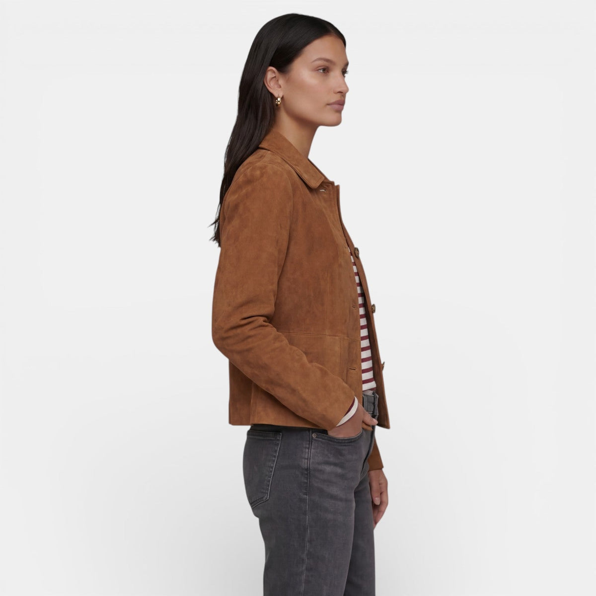 CHAQUETA DE ANTE | MARRÓN
