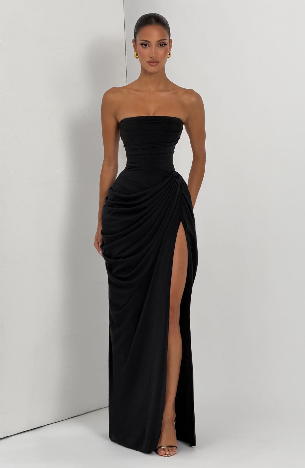 VESTIDO LARGO | CYRA NEGRO