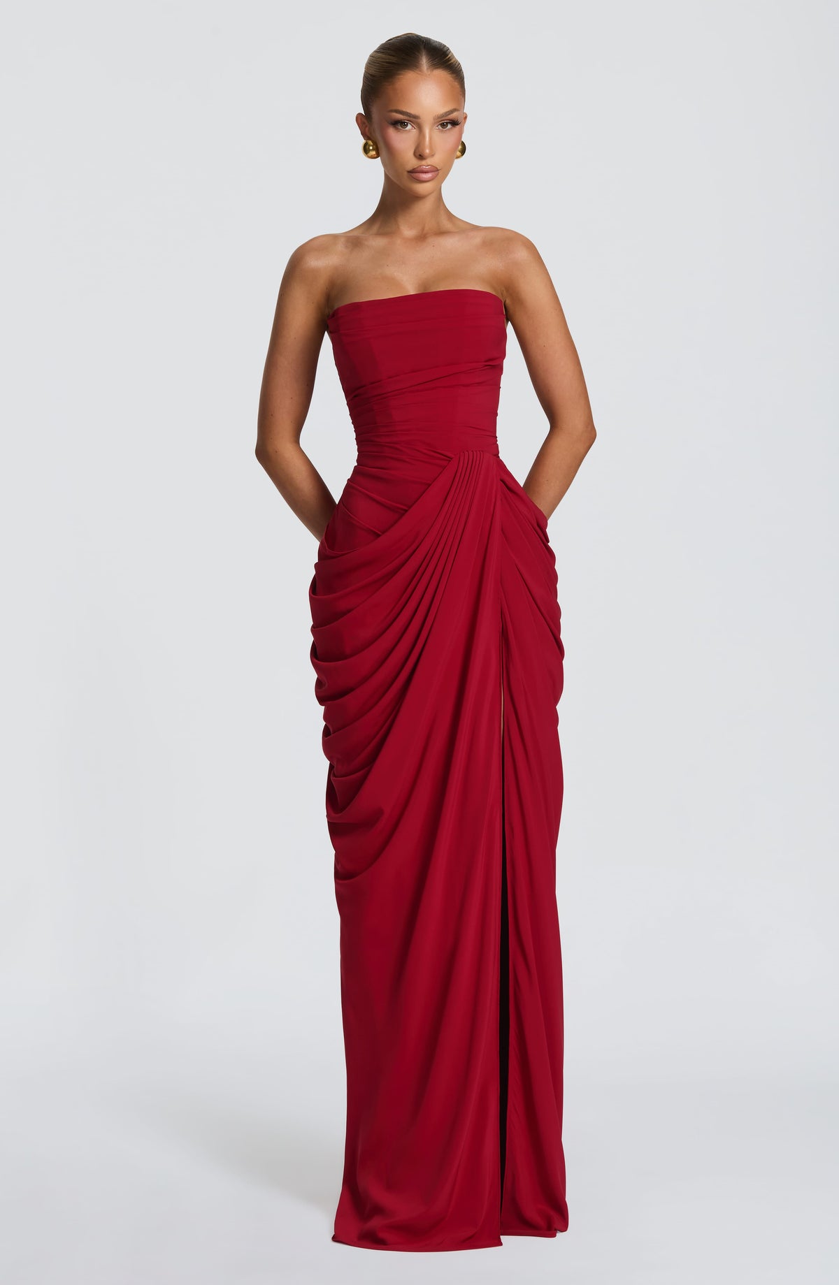 VESTIDO LARGO | CYRA ROJO
