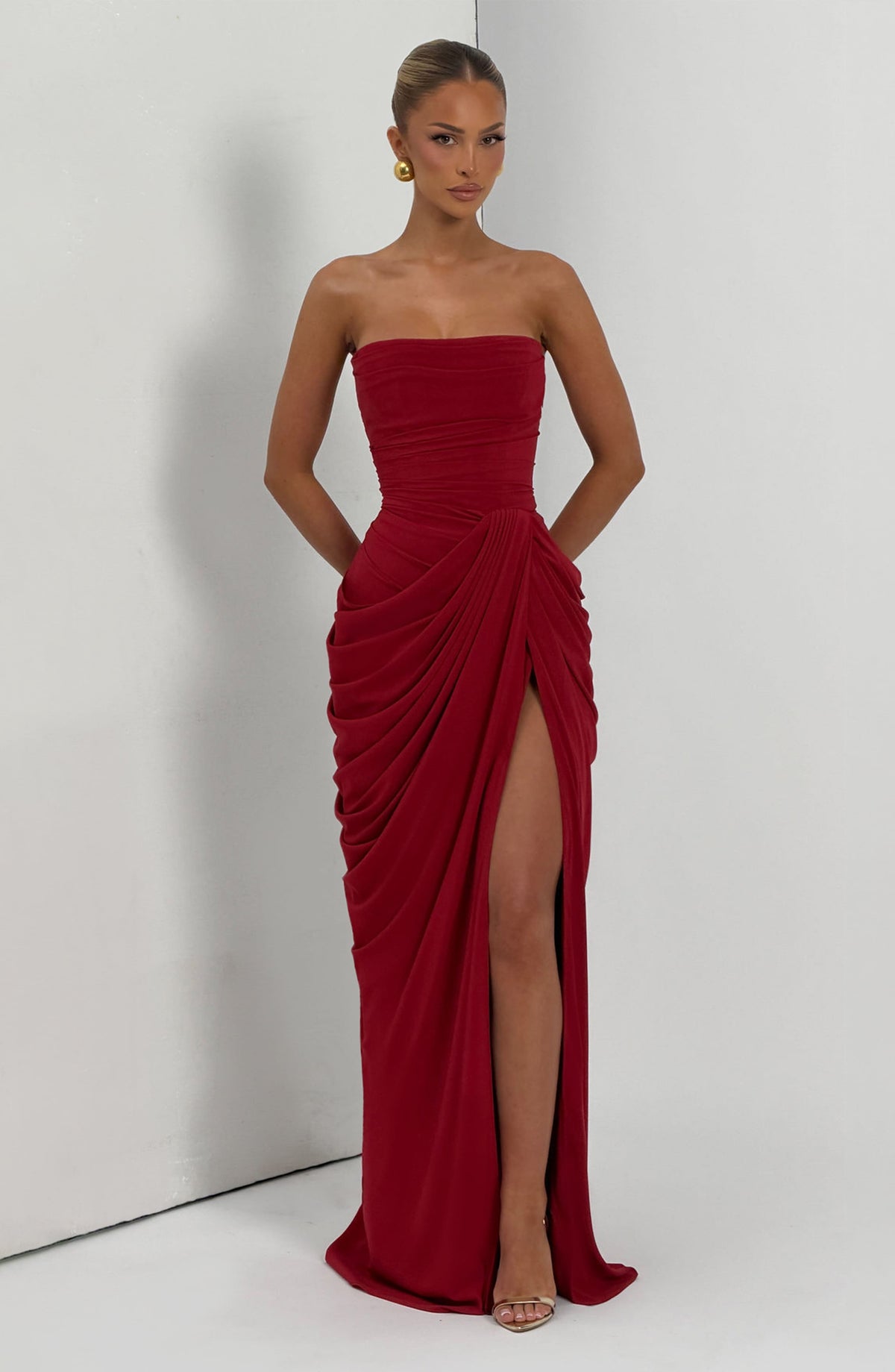 VESTIDO LARGO | CYRA ROJO