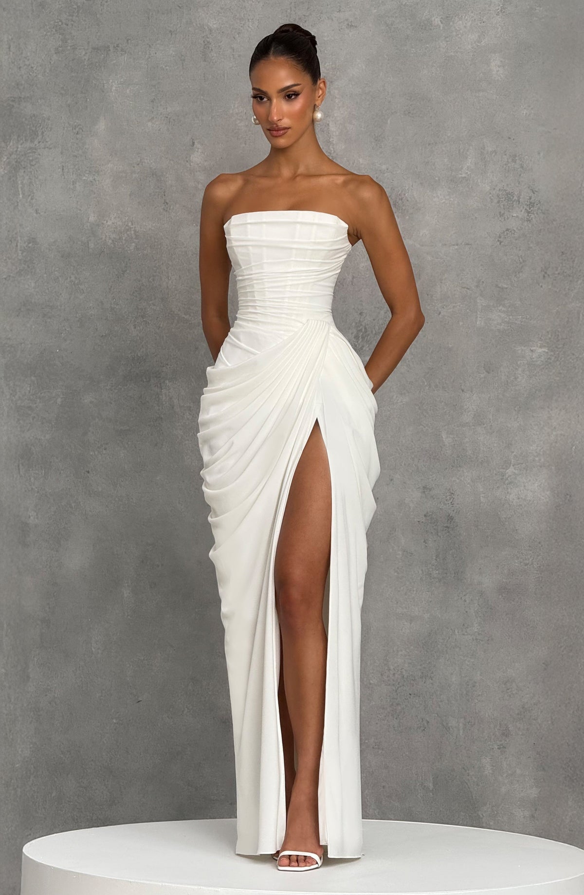 VESTIDO LARGO | CYRA MARFIL