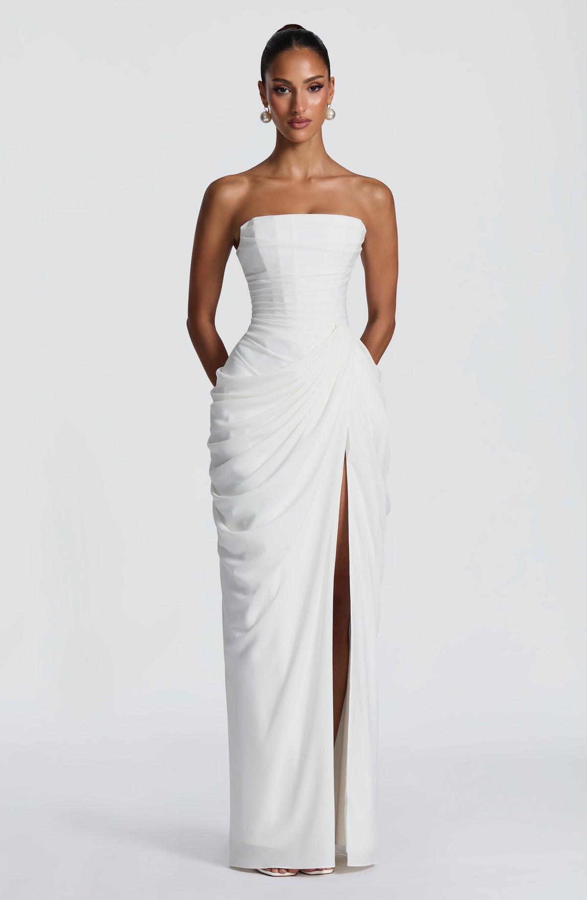 VESTIDO LARGO | CYRA MARFIL