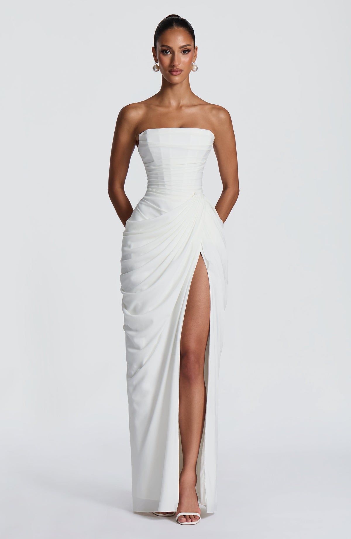 VESTIDO LARGO | CYRA MARFIL