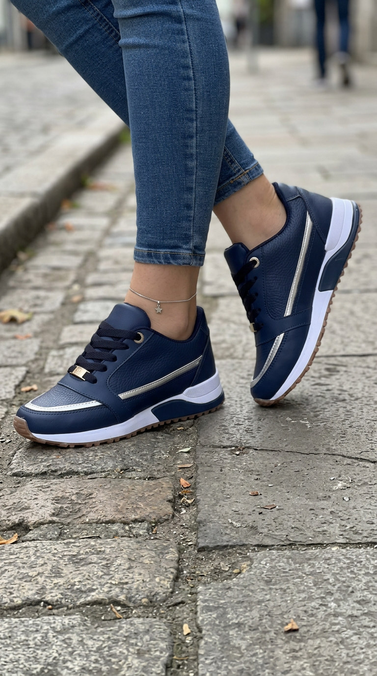 ZAPATILLAS | RIBETE METALIZADO