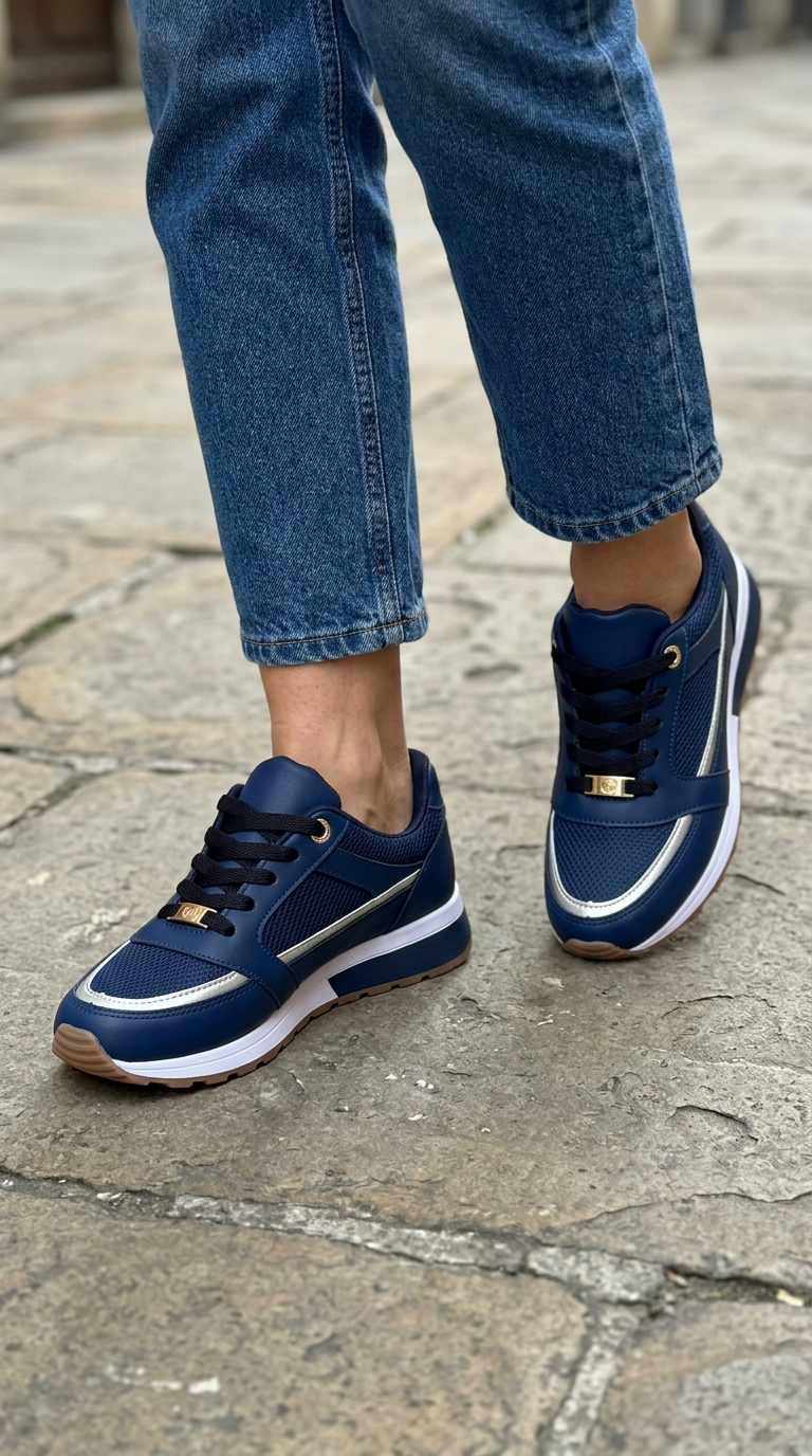 ZAPATILLAS | RIBETE METALIZADO