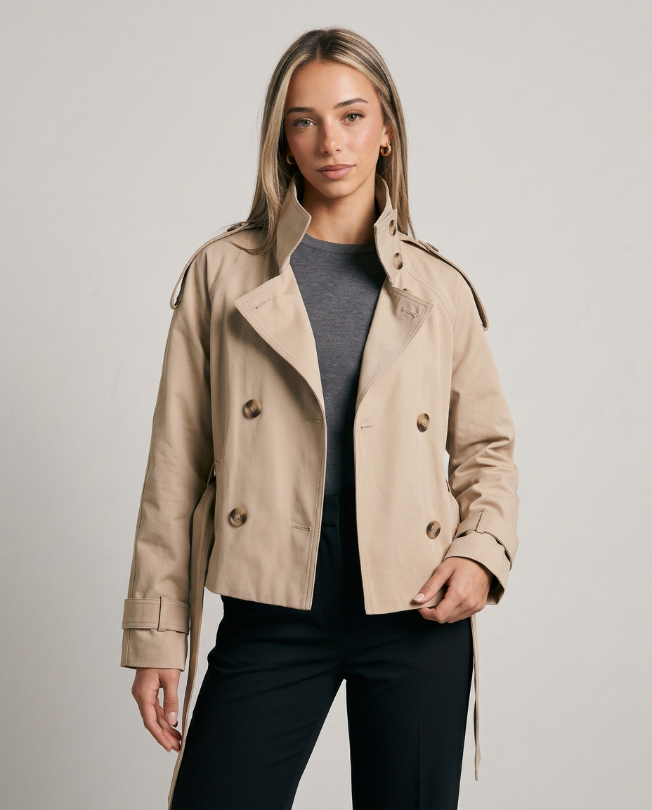 TRENCH CORTO | CRUZADO