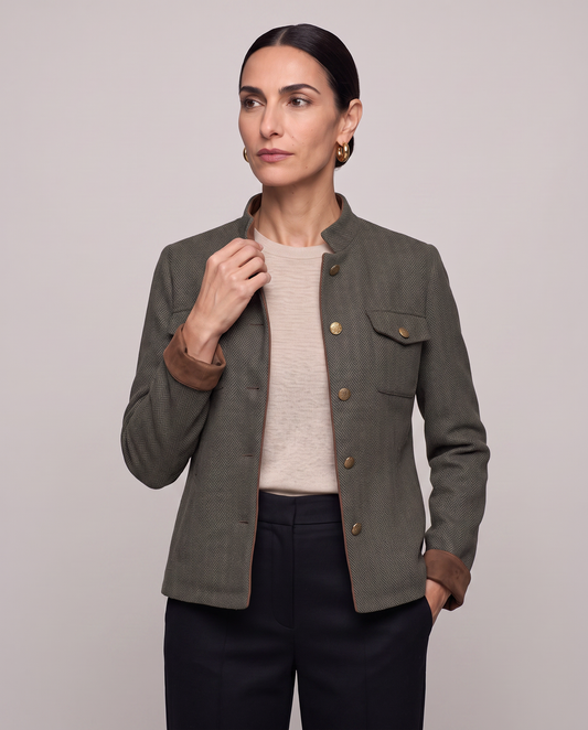 CHAQUETA CORTA | VERDE MILITAR