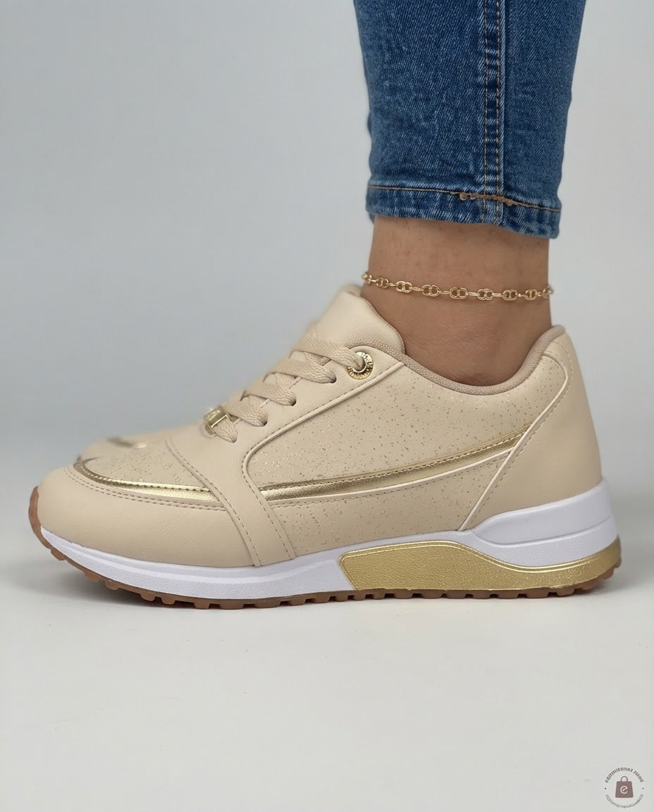 ZAPATILLAS | RIBETE METALIZADO