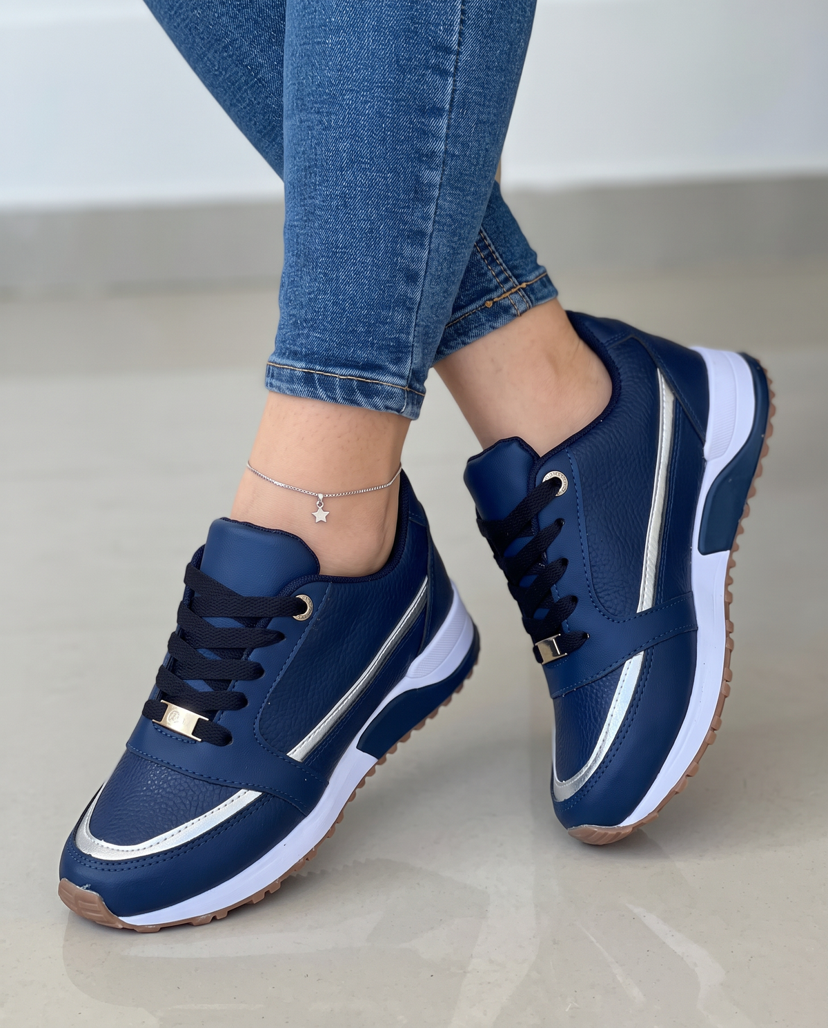 ZAPATILLAS | RIBETE METALIZADO