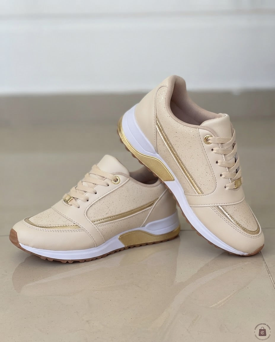 ZAPATILLAS | RIBETE METALIZADO